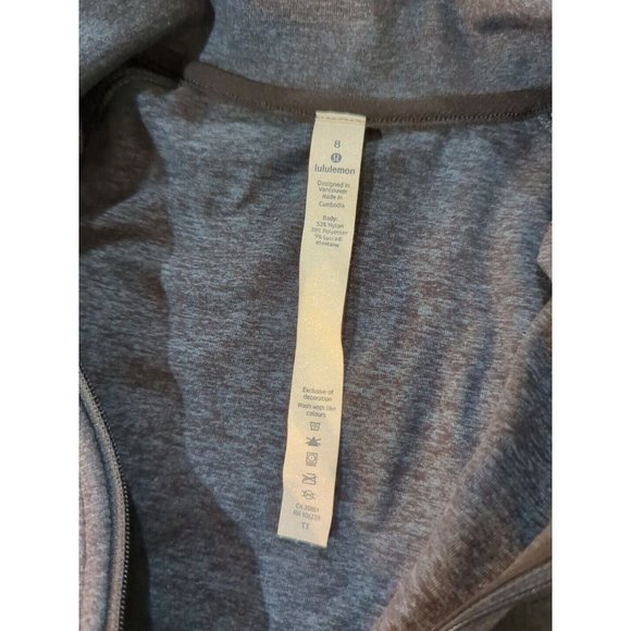 Lululemon  1/4 Zip Pullover sz 8 Charcoal Grey - Picture 8 of 8